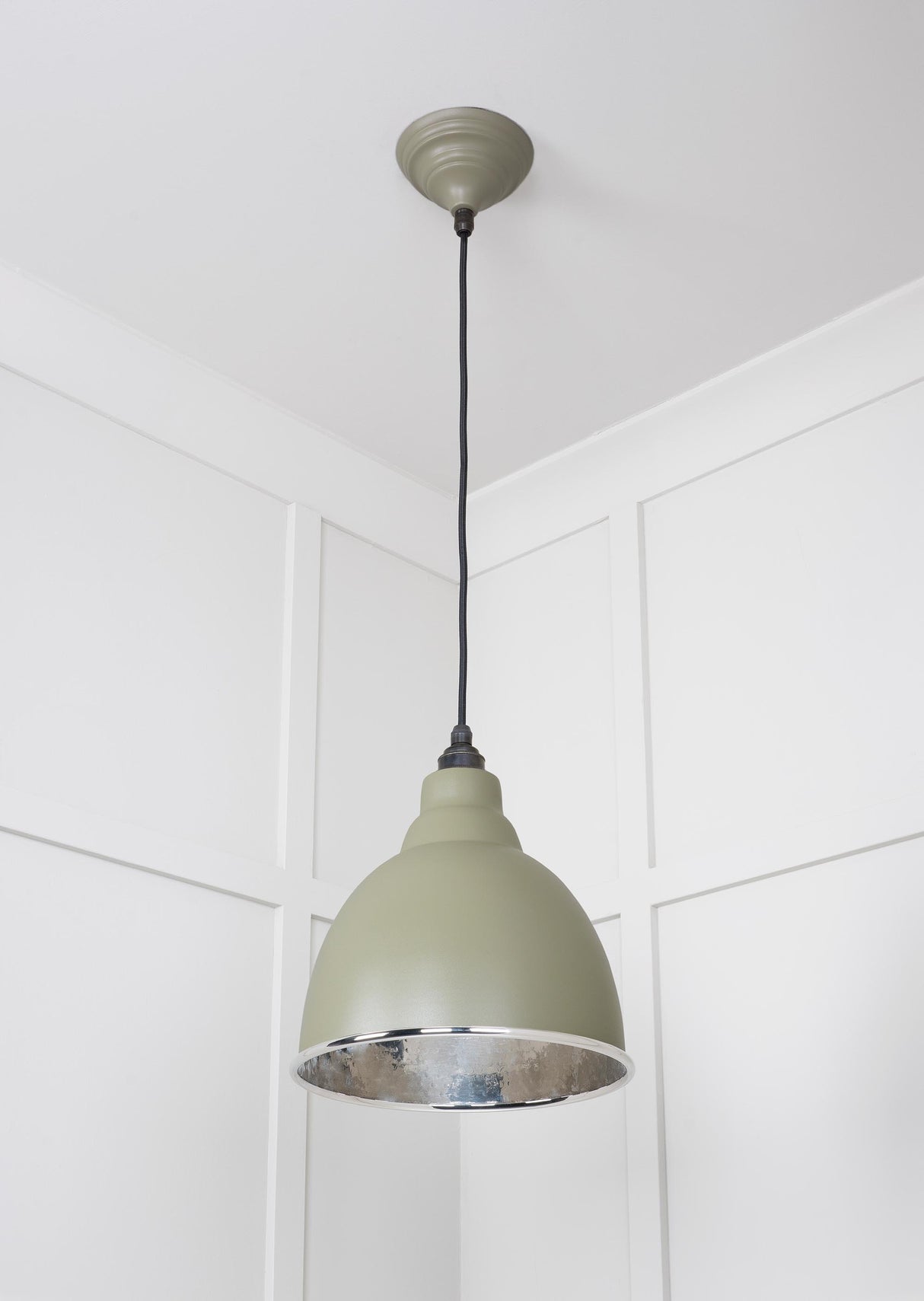 From The Anvil - Hammered Nickel Brindley Pendant in Tump | Sku. 49511TU | Trade Door Handles.