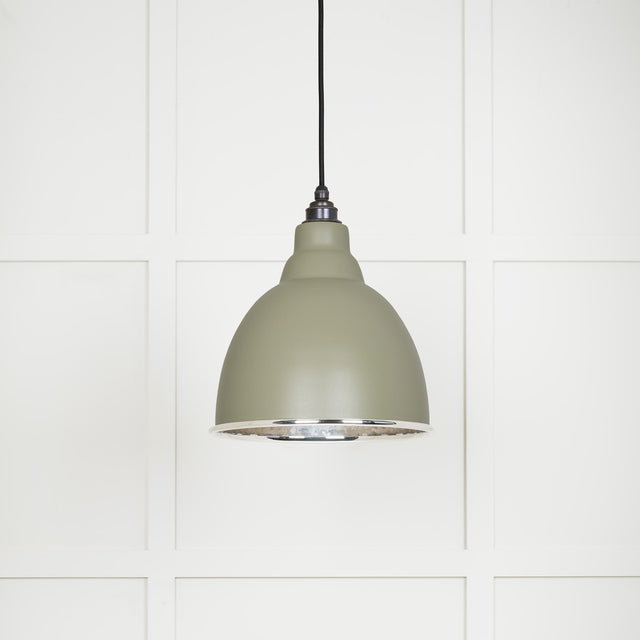 From The Anvil - Hammered Nickel Brindley Pendant in Tump | Sku. 49511TU | Trade Door Handles.
