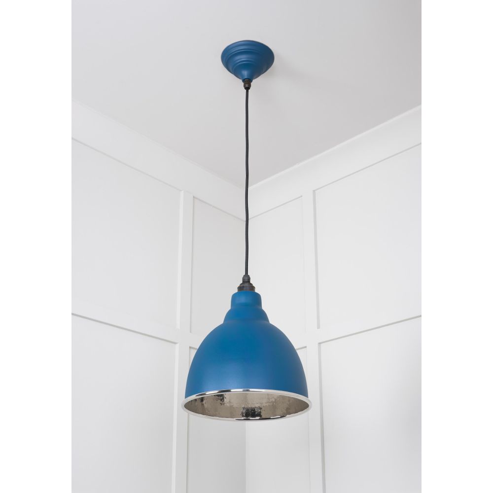 From The Anvil - Hammered Nickel Brindley Pendant in Upstream | Sku. 49511U | Trade Door Handles.