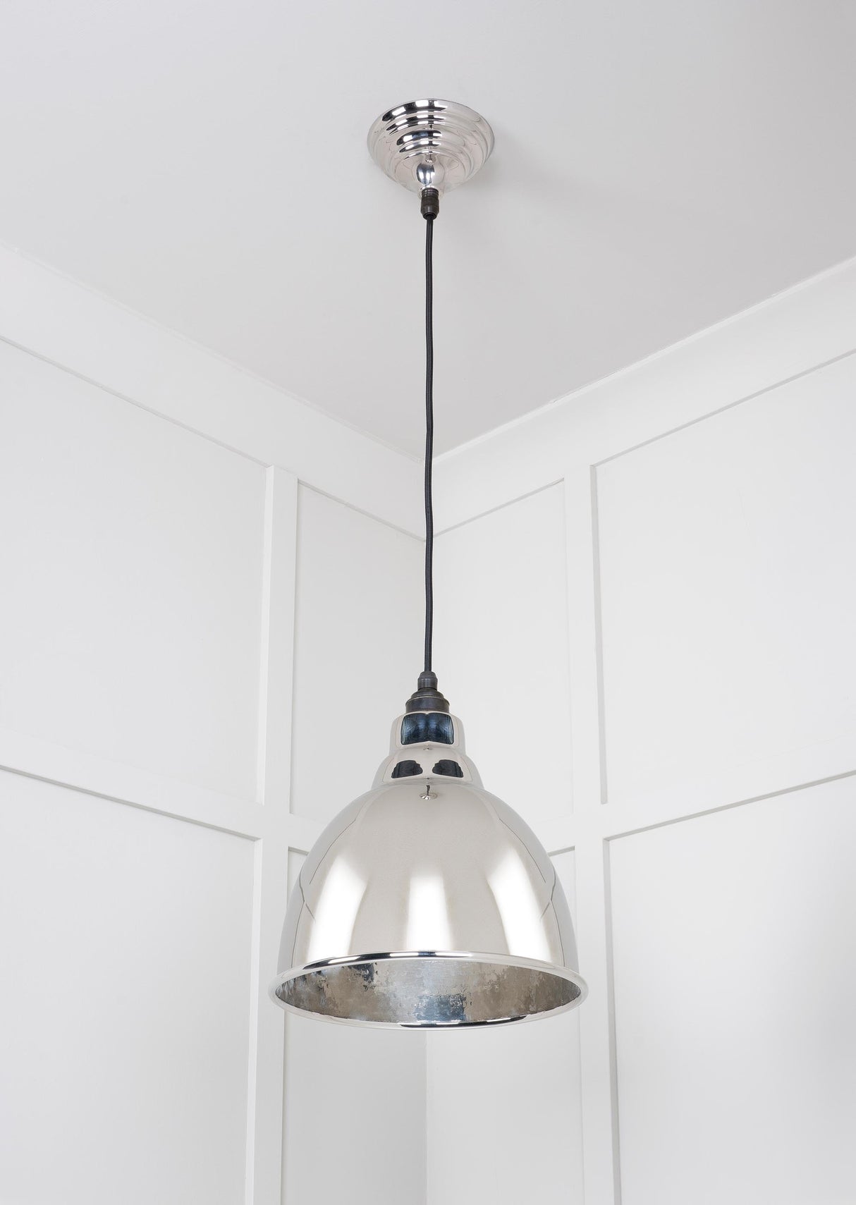 From The Anvil - Hammered Nickel Brindley Pendant | Sku. 49511 | Trade Door Handles.
