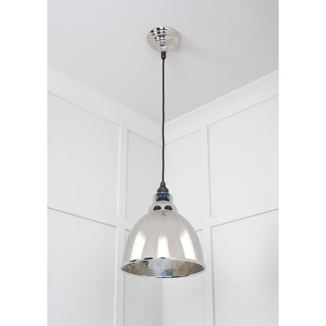 From The Anvil - Hammered Nickel Brindley Pendant | Sku. 49511 | Trade Door Handles.