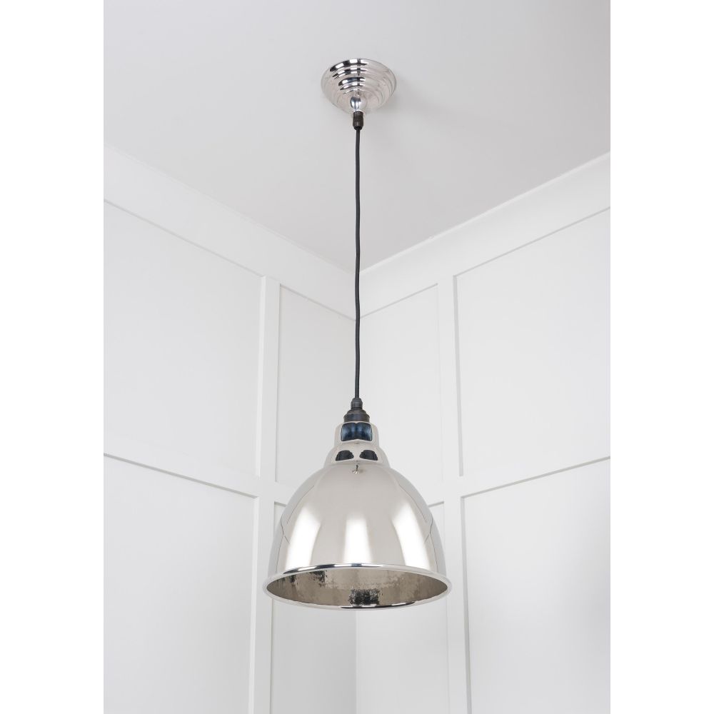 From The Anvil - Hammered Nickel Brindley Pendant | Sku. 49511 | Trade Door Handles.
