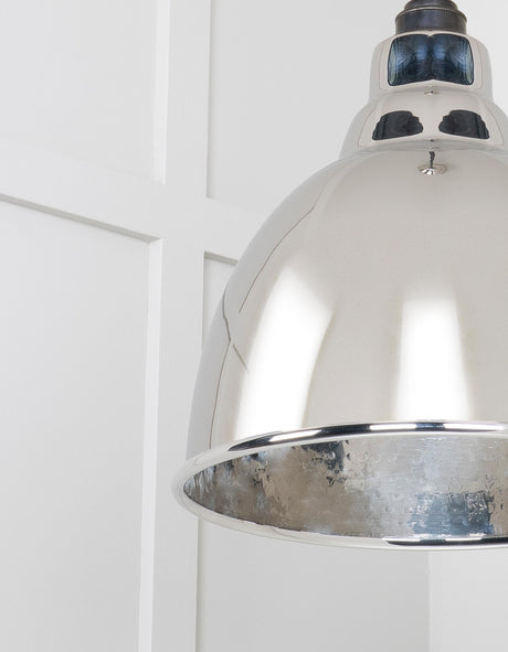From The Anvil - Hammered Nickel Brindley Pendant | Sku. 49511 | Trade Door Handles.