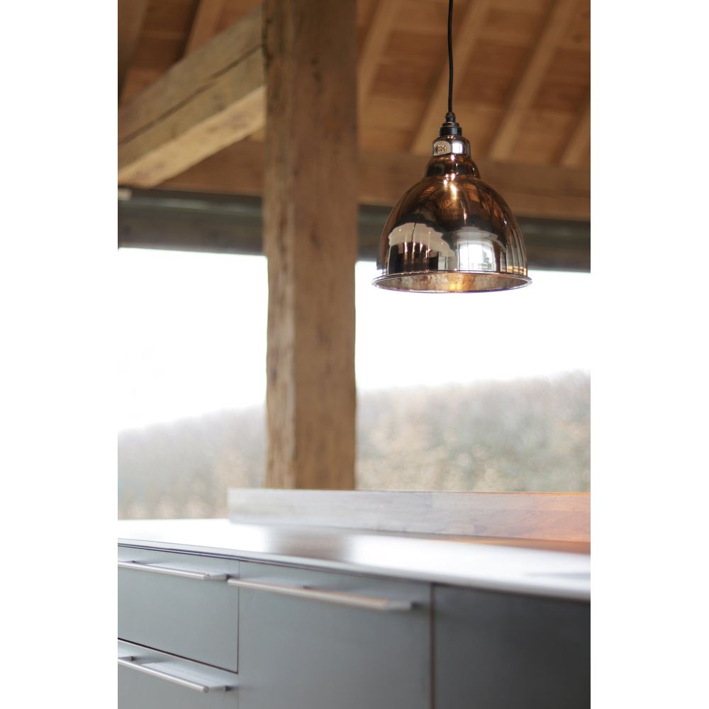 From The Anvil - Hammered Nickel Brindley Pendant | Sku. 49511 | Trade Door Handles.