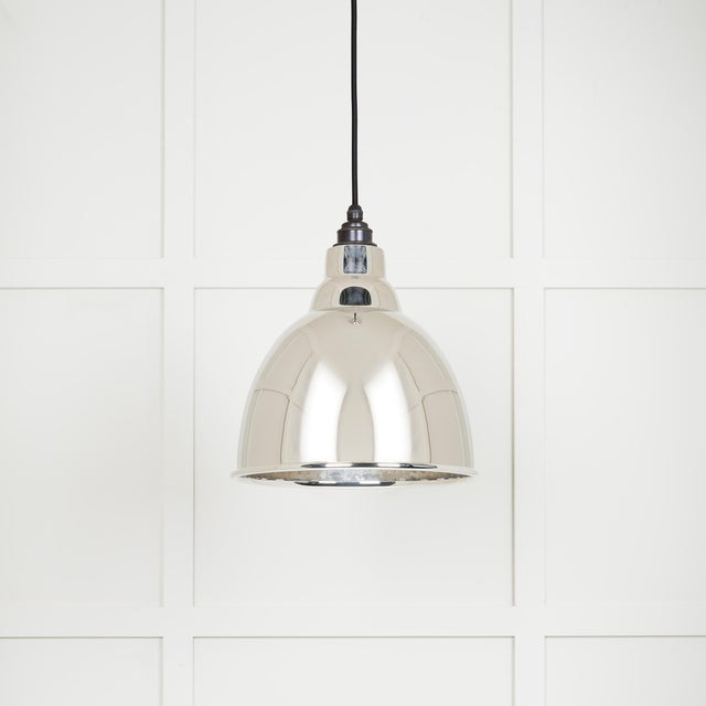 From The Anvil - Hammered Nickel Brindley Pendant | Sku. 49511 | Trade Door Handles.