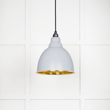 From The Anvil - Hammered Brass Brindley Pendant in Birch | Sku. 49517BI | Trade Door Handles.