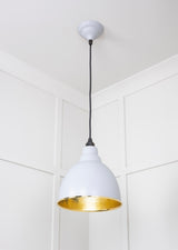 From The Anvil - Hammered Brass Brindley Pendant in Birch | Sku. 49517BI | Trade Door Handles.