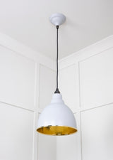 From The Anvil - Hammered Brass Brindley Pendant in Birch | Sku. 49517BI | Trade Door Handles.