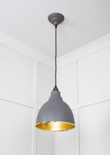 From The Anvil - Hammered Brass Brindley Pendant in Bluff | Sku. 49517BL | Trade Door Handles.