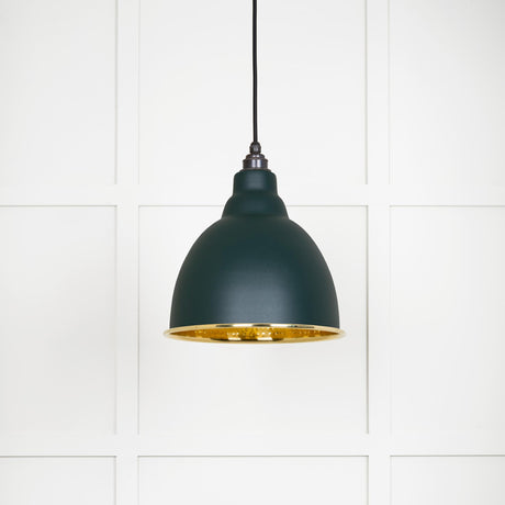 From The Anvil - Hammered Brass Brindley Pendant in Dingle | Sku. 49517DI | Trade Door Handles.
