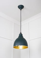 From The Anvil - Hammered Brass Brindley Pendant in Dingle | Sku. 49517DI | Trade Door Handles.