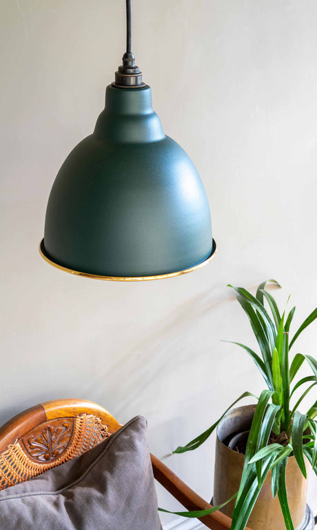 From The Anvil - Hammered Brass Brindley Pendant in Dingle | Sku. 49517DI | Trade Door Handles.