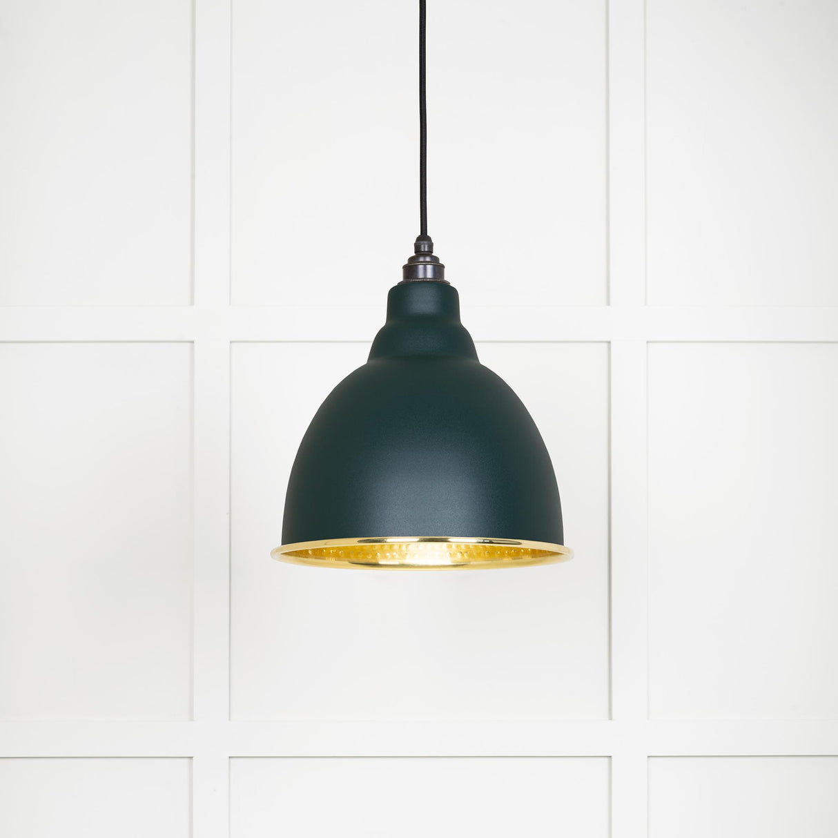 From The Anvil - Hammered Brass Brindley Pendant in Dingle | Sku. 49517DI | Trade Door Handles.