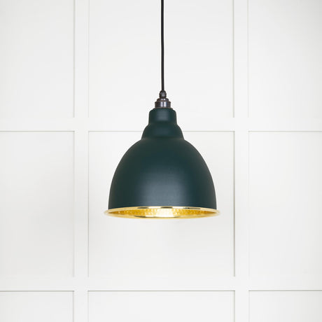 From The Anvil - Hammered Brass Brindley Pendant in Dingle | Sku. 49517DI | Trade Door Handles.