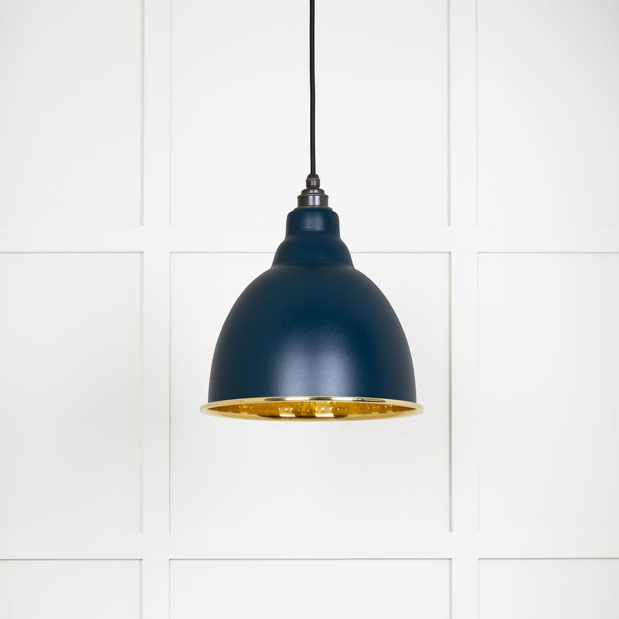 From The Anvil - Hammered Brass Brindley Pendant in Dusk | Sku. 49517DU | Trade Door Handles.