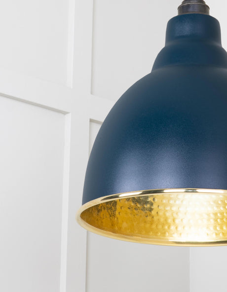 From The Anvil - Hammered Brass Brindley Pendant in Dusk | Sku. 49517DU | Trade Door Handles.