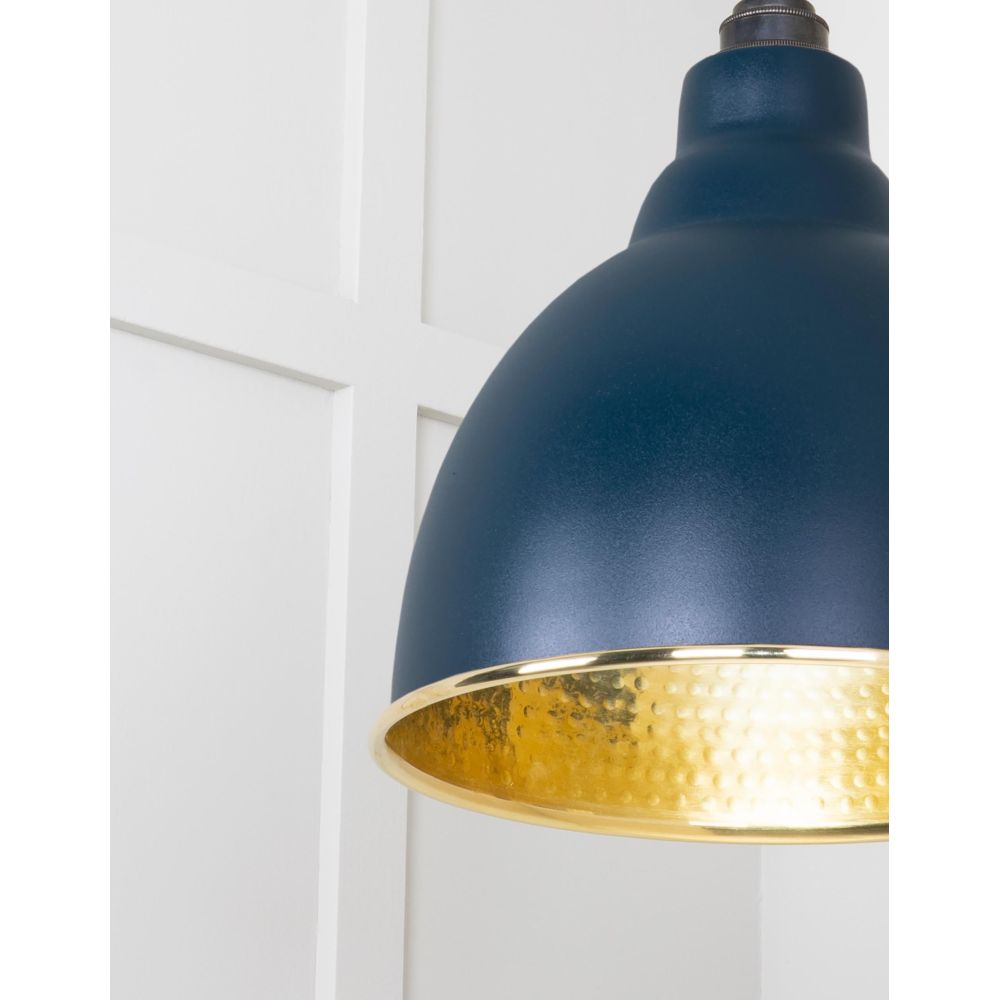 From The Anvil - Hammered Brass Brindley Pendant in Dusk | Sku. 49517DU | Trade Door Handles.