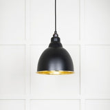From The Anvil - Hammered Brass Brindley Pendant in Elan Black | Sku. 49517EB | Trade Door Handles.