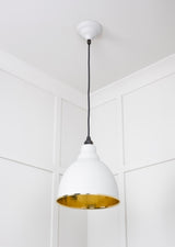 From The Anvil - Hammered Brass Brindley Pendant in Flock | Sku. 49517F | Trade Door Handles.