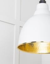 From The Anvil - Hammered Brass Brindley Pendant in Flock | Sku. 49517F | Trade Door Handles.