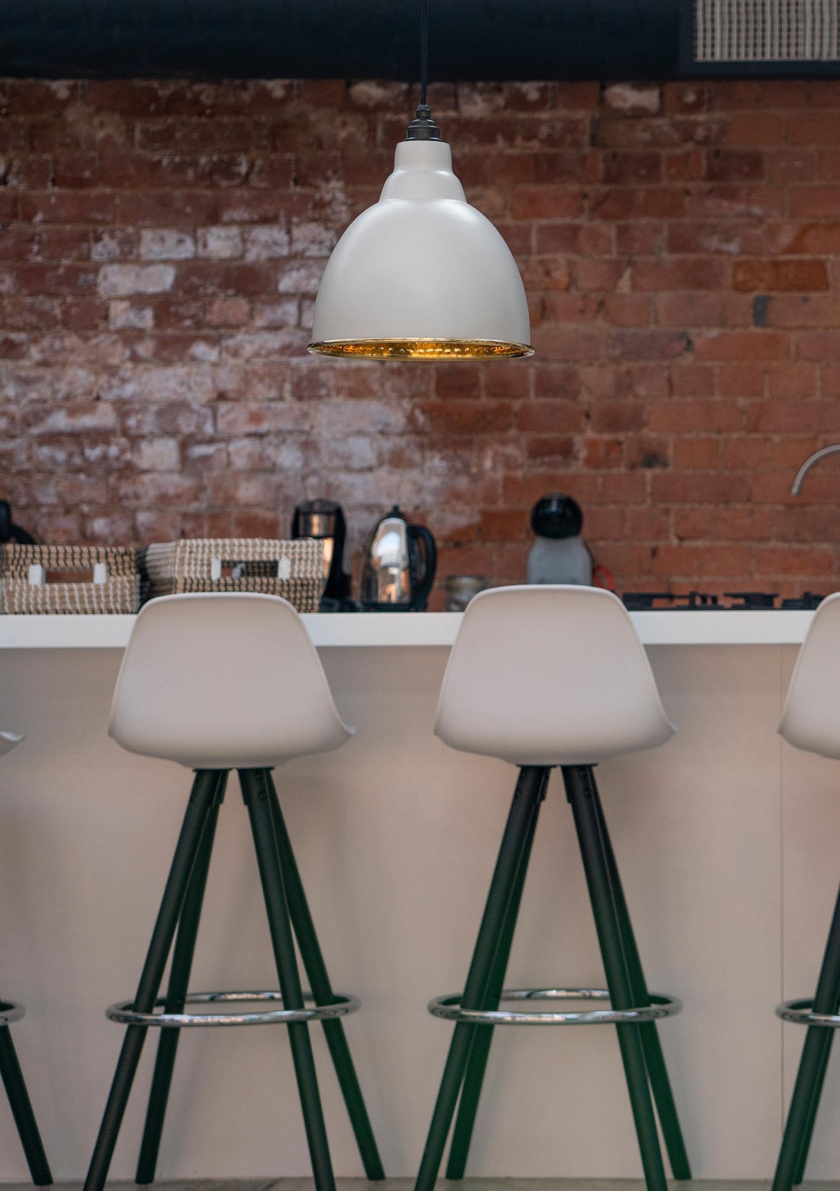 From The Anvil - Hammered Brass Brindley Pendant in Flock | Sku. 49517F | Trade Door Handles.