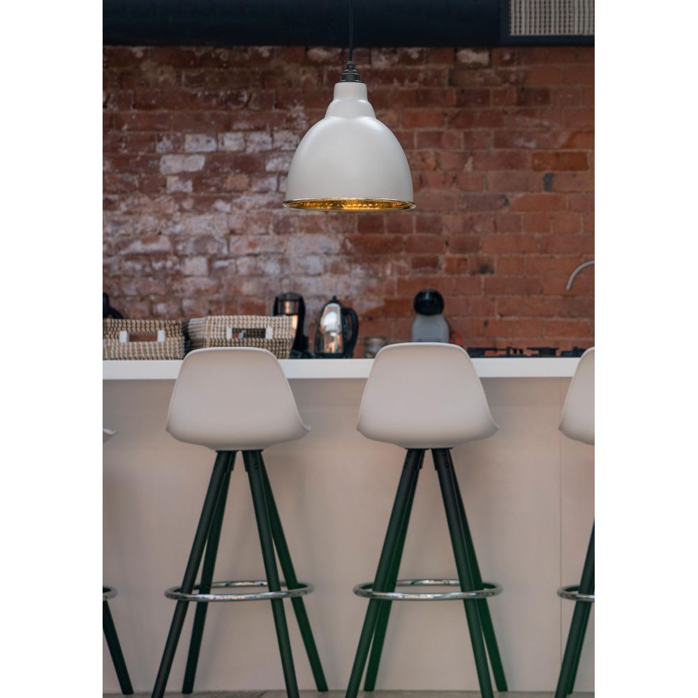 From The Anvil - Hammered Brass Brindley Pendant in Flock | Sku. 49517F | Trade Door Handles.