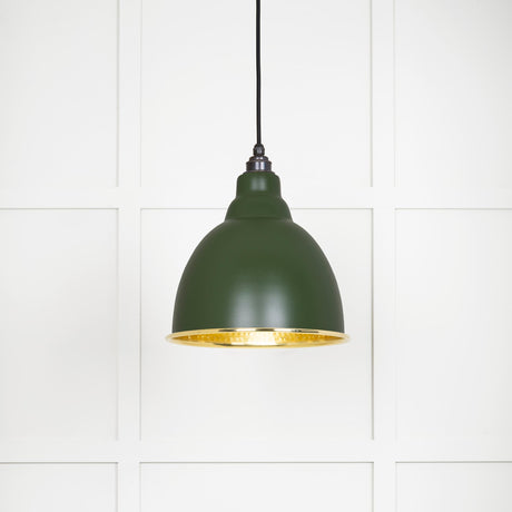 From The Anvil - Hammered Brass Brindley Pendant in Heath | Sku. 49517H | Trade Door Handles.