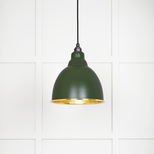 From The Anvil - Hammered Brass Brindley Pendant in Heath | Sku. 49517H | Trade Door Handles.
