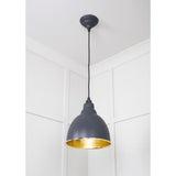From The Anvil - Hammered Brass Brindley Pendant in Slate | Sku. 49517SL | Trade Door Handles.