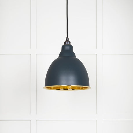 From The Anvil - Hammered Brass Brindley Pendant in Soot | Sku. 49517SO | Trade Door Handles.