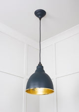 From The Anvil - Hammered Brass Brindley Pendant in Soot | Sku. 49517SO | Trade Door Handles.