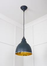 From The Anvil - Hammered Brass Brindley Pendant in Soot | Sku. 49517SO | Trade Door Handles.