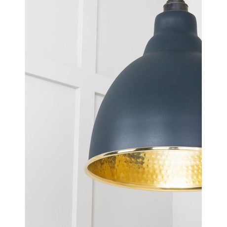 From The Anvil - Hammered Brass Brindley Pendant in Soot | Sku. 49517SO | Trade Door Handles.