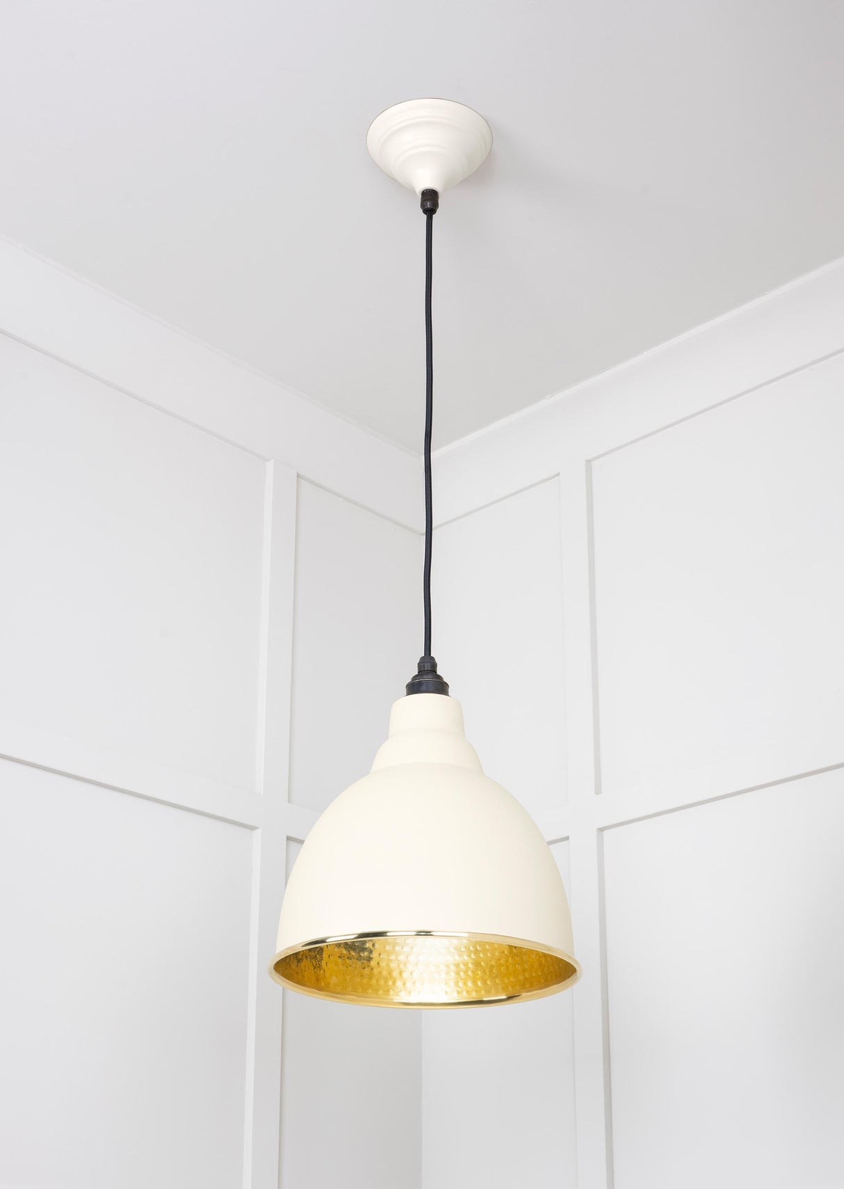 From The Anvil - Hammered Brass Brindley Pendant in Teasel | Sku. 49517TE | Trade Door Handles.