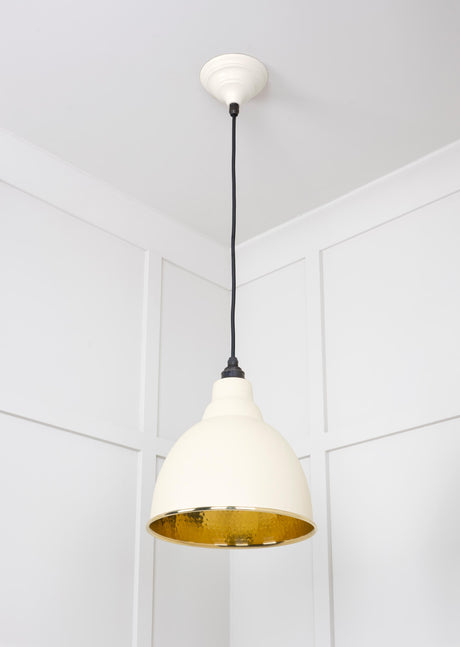 From The Anvil - Hammered Brass Brindley Pendant in Teasel | Sku. 49517TE | Trade Door Handles.