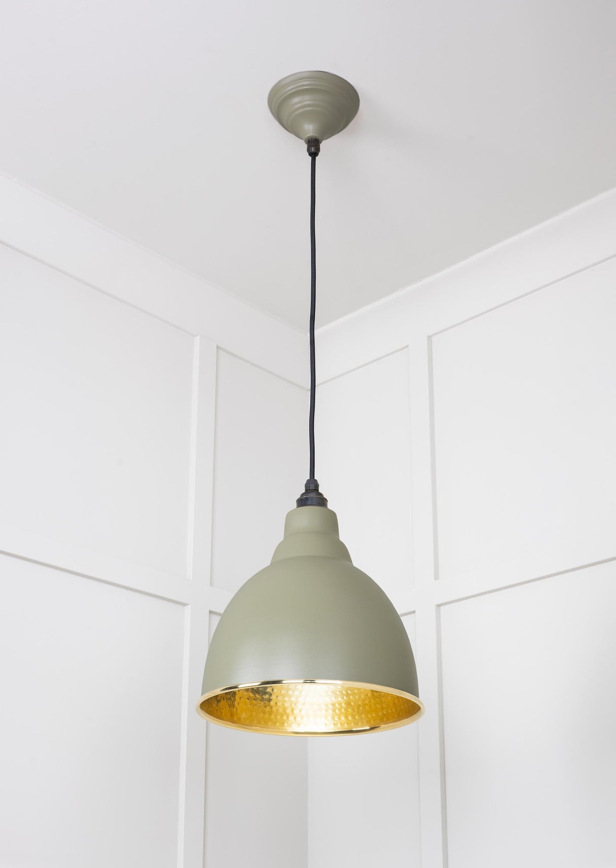 From The Anvil - Hammered Brass Brindley Pendant in Tump | Sku. 49517TU | Trade Door Handles.