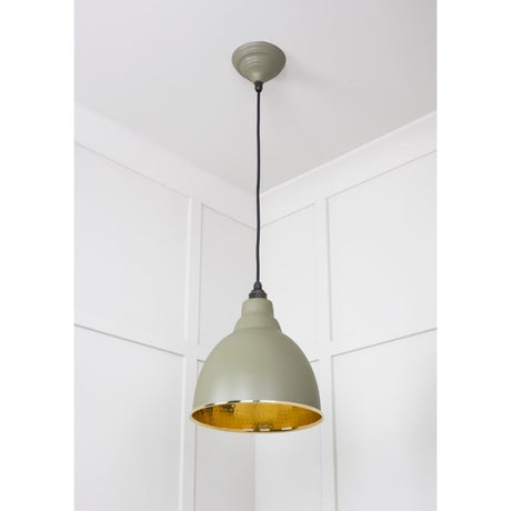 From The Anvil - Hammered Brass Brindley Pendant in Tump | Sku. 49517TU | Trade Door Handles.