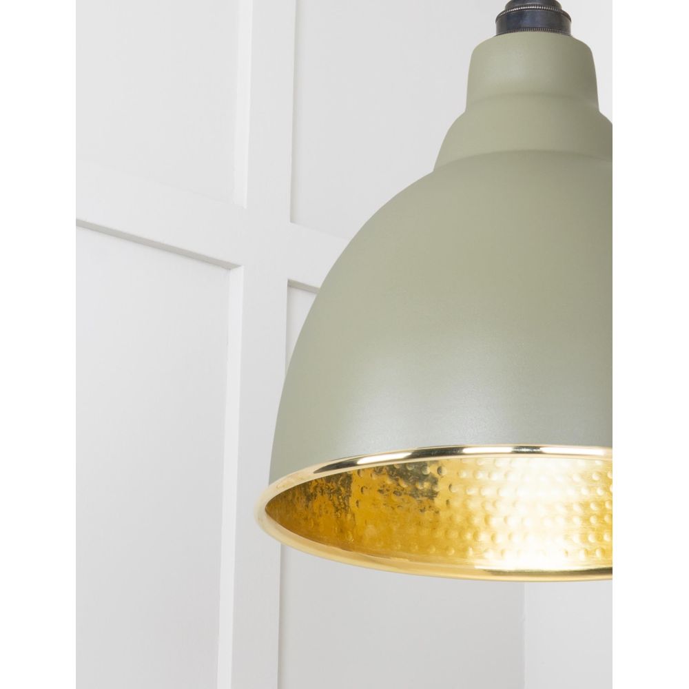 From The Anvil - Hammered Brass Brindley Pendant in Tump | Sku. 49517TU | Trade Door Handles.