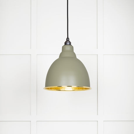From The Anvil - Hammered Brass Brindley Pendant in Tump | Sku. 49517TU | Trade Door Handles.