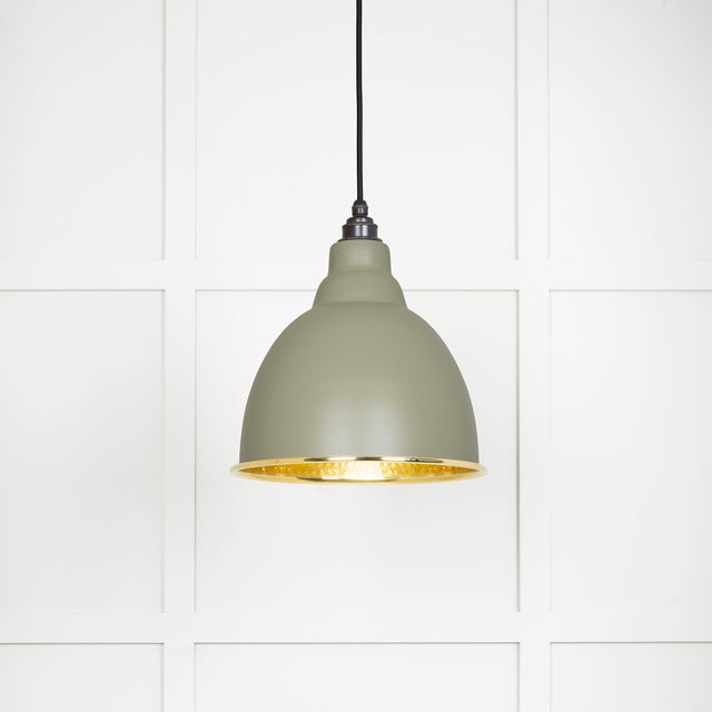 From The Anvil - Hammered Brass Brindley Pendant in Tump | Sku. 49517TU | Trade Door Handles.