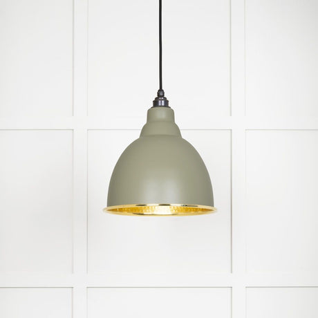 From The Anvil - Hammered Brass Brindley Pendant in Tump | Sku. 49517TU | Trade Door Handles.