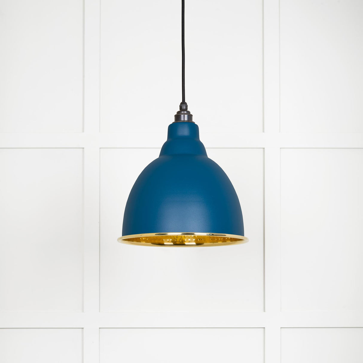From The Anvil - Hammered Brass Brindley Pendant in Upstream | Sku. 49517U | Trade Door Handles.