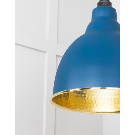 From The Anvil - Hammered Brass Brindley Pendant in Upstream | Sku. 49517U | Trade Door Handles.