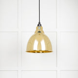 From The Anvil - Hammered Brass Brindley Pendant | Sku. 49517 | Trade Door Handles.
