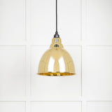From The Anvil - Hammered Brass Brindley Pendant | Sku. 49517 | Trade Door Handles.