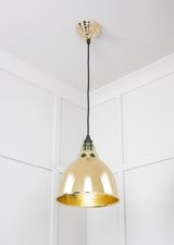 From The Anvil - Hammered Brass Brindley Pendant | Sku. 49517 | Trade Door Handles.