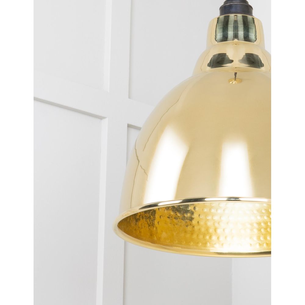 From The Anvil - Hammered Brass Brindley Pendant | Sku. 49517 | Trade Door Handles.
