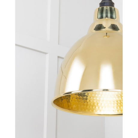From The Anvil - Hammered Brass Brindley Pendant | Sku. 49517 | Trade Door Handles.