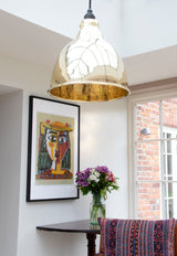 From The Anvil - Hammered Brass Brindley Pendant | Sku. 49517 | Trade Door Handles.