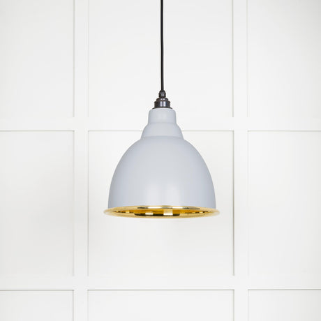 From The Anvil - Smooth Brass Brindley Pendant in Birch | Sku. 49518BI | Trade Door Handles.